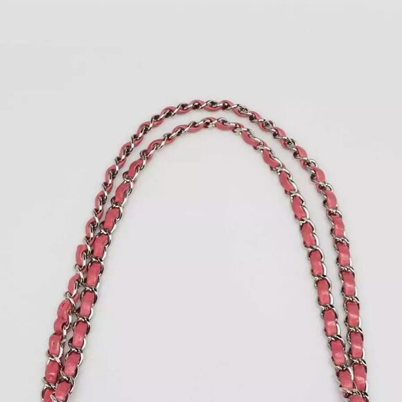 Chanel Pink Quilted Lambskin Leather Classic Medium Double Flap Bag - Picture 5 of 9